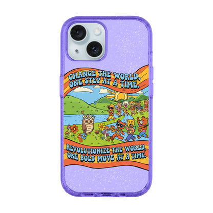 CHANGE THE WORLD-iPhone 15 Shiny Kılıf MagSafe Özellikli
