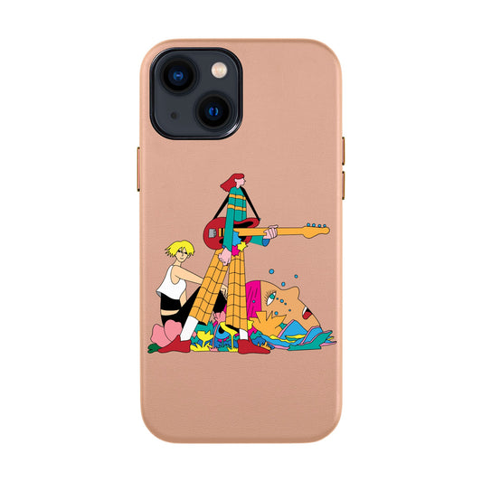HER BAND-iPhone 14 Leather Kılıf