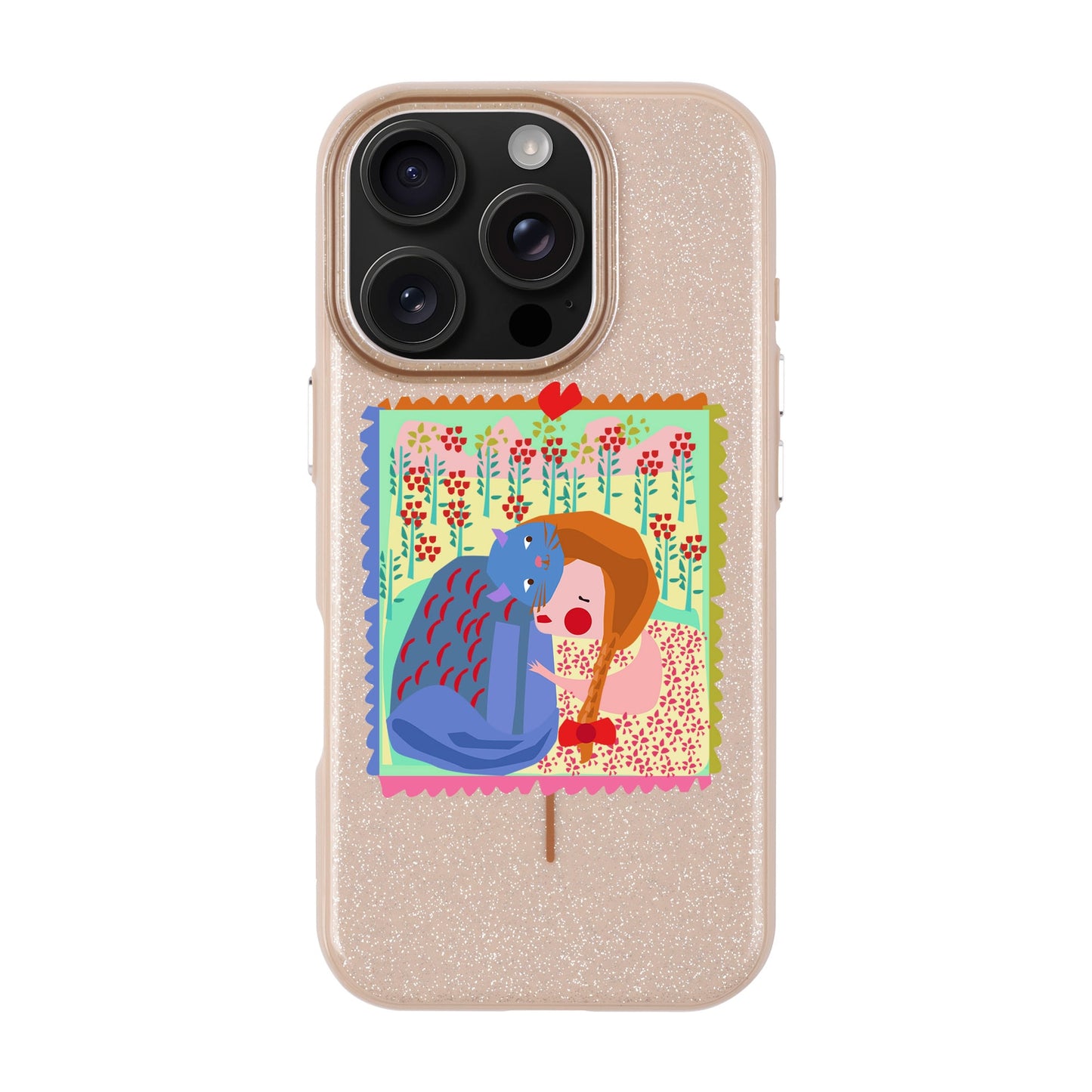 KEDİ POSTA PULU-iPhone 16 Pro Radiant Kılıf MagSafe Özellikli
