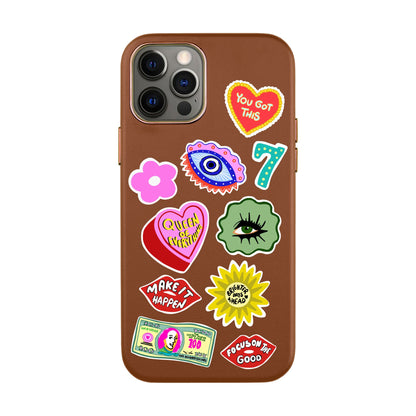 HM STICKERS-iPhone 12 Pro Max Leather Kılıf
