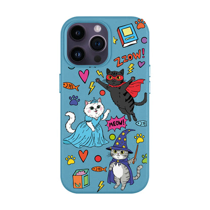 FANTASTIC CATS-iPhone 14 Plus Leather Kılıf MagSafe Özellikli