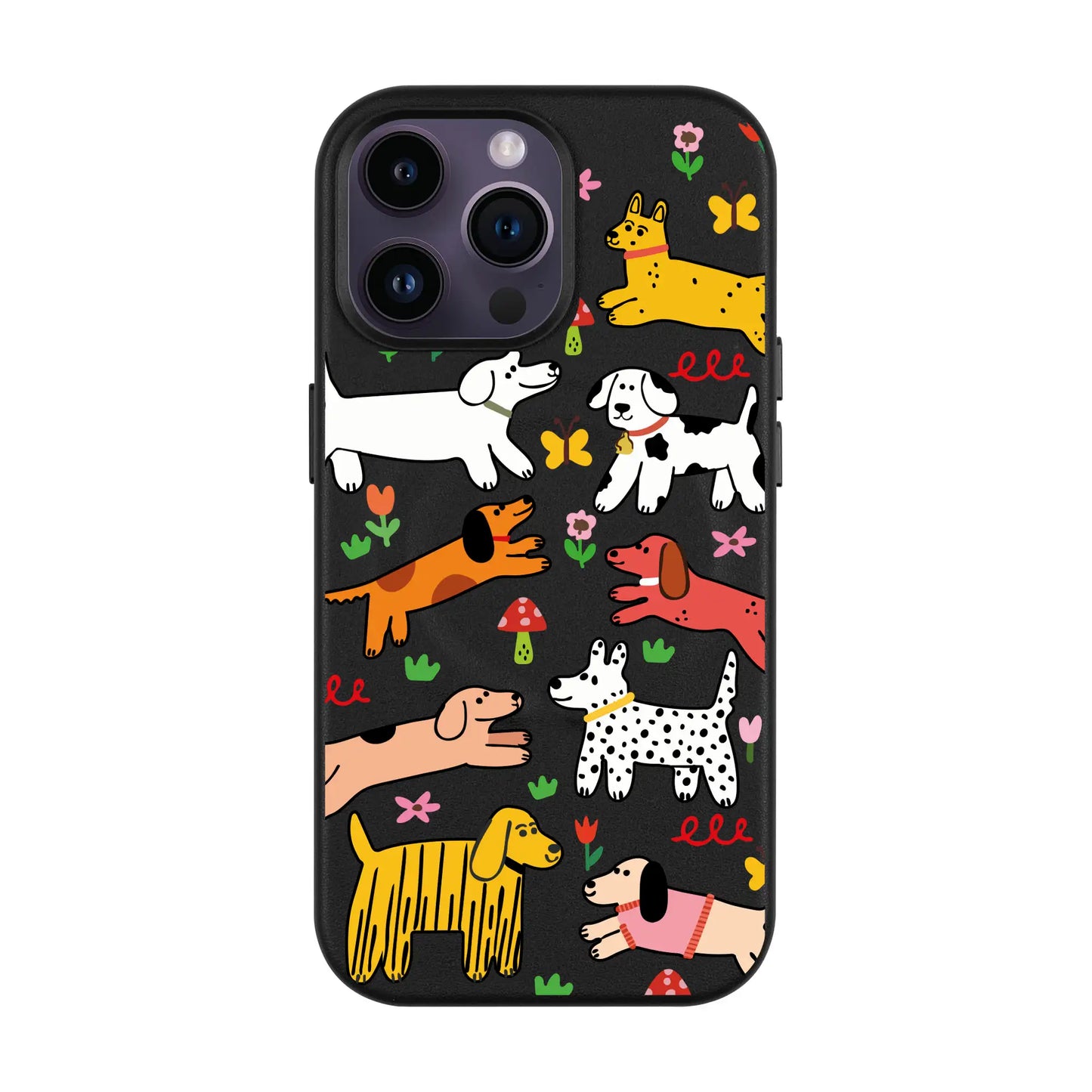 CHEERFUL DOGS-iPhone 14 Plus Leather Kılıf MagSafe Özellikli