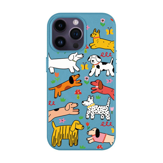 CHEERFUL DOGS-iPhone 14 Plus Leather Kılıf MagSafe Özellikli