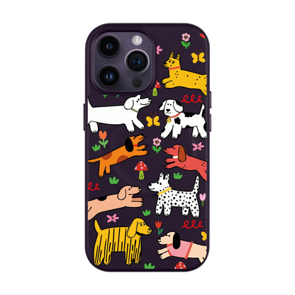 CHEERFUL DOGS-iPhone 14 Plus Leather Kılıf MagSafe Özellikli