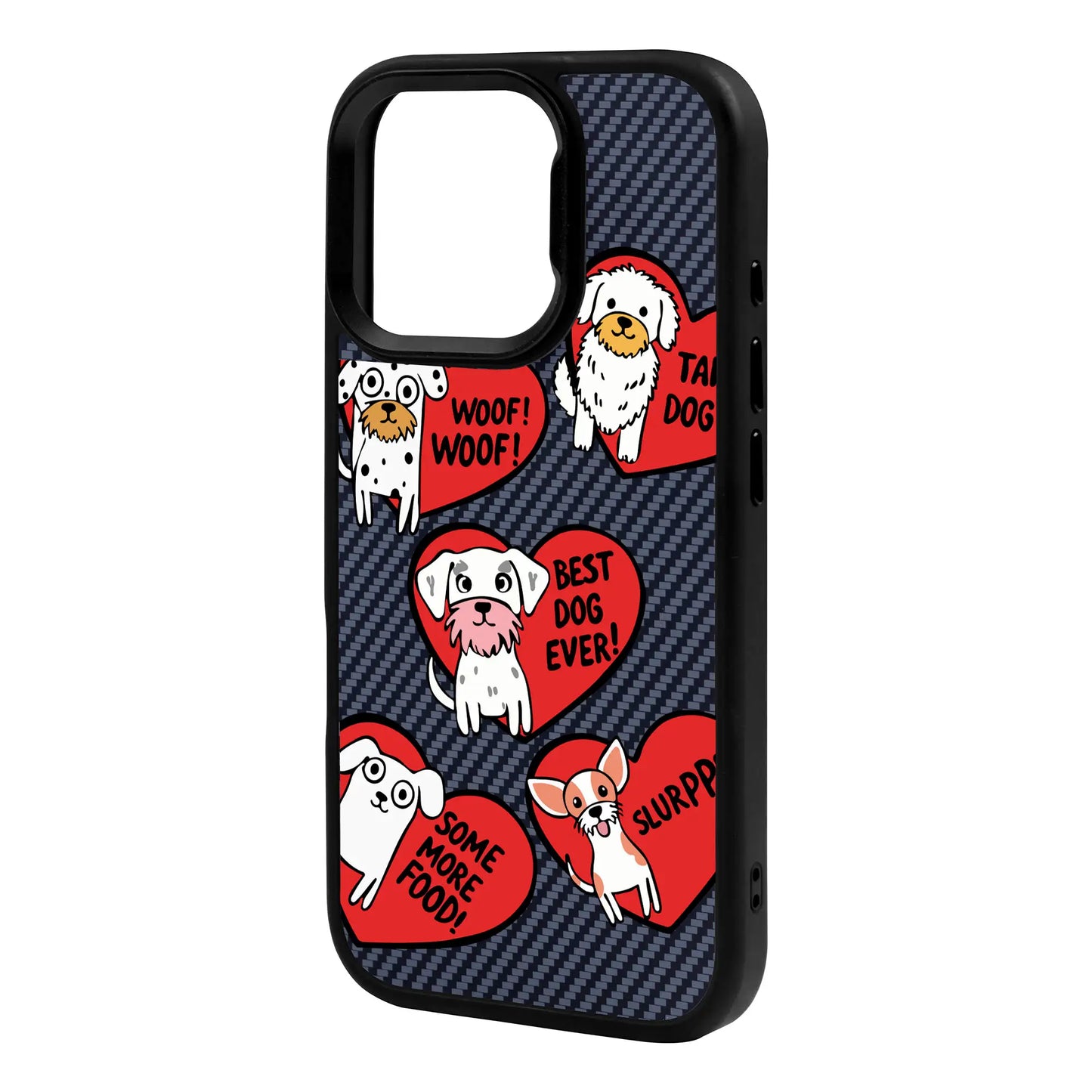 DOGS WITH HEARTS-iPhone 16 Pro Plaid Kılıf MagSafe Özellikli