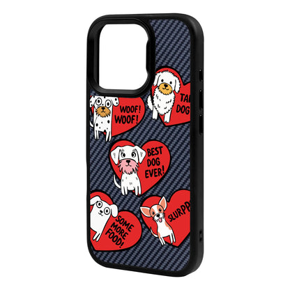 DOGS WITH HEARTS-iPhone 16 Pro Plaid Kılıf MagSafe Özellikli