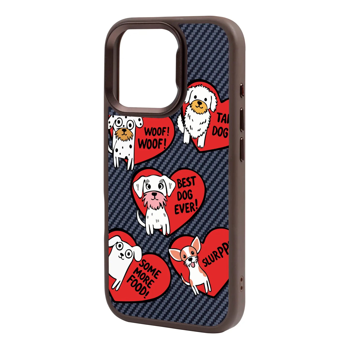 DOGS WITH HEARTS-iPhone 16 Pro Plaid Kılıf MagSafe Özellikli