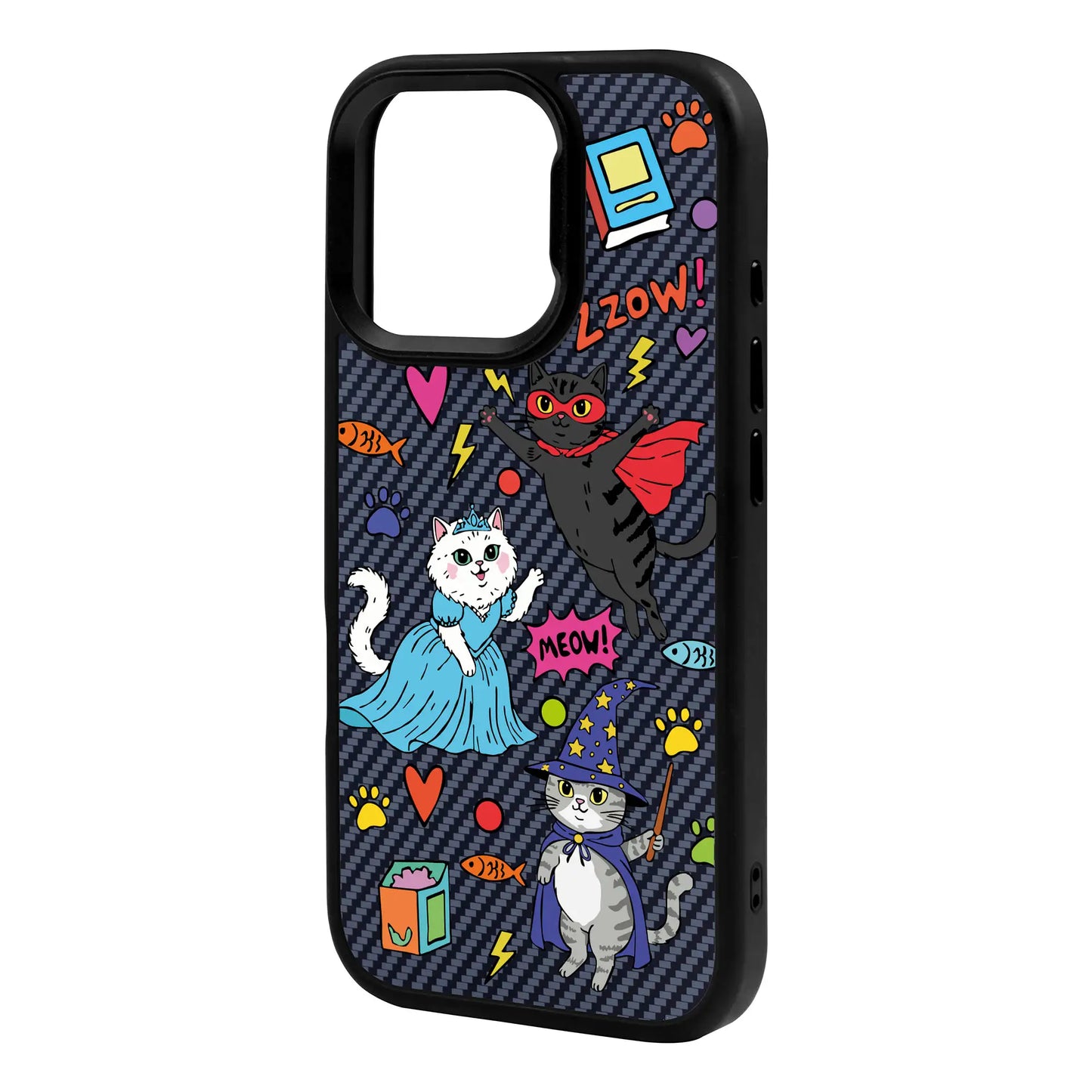 FANTASTIC CATS-iPhone 16 Pro Plaid Kılıf MagSafe Özellikli