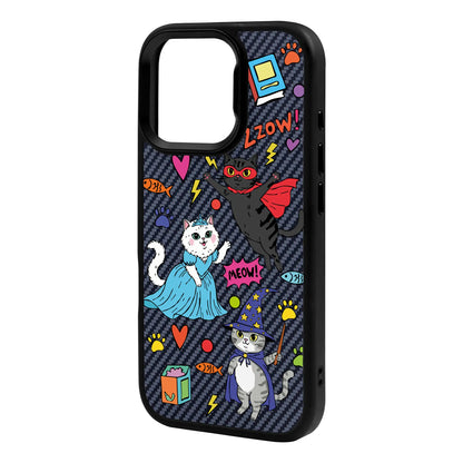 FANTASTIC CATS-iPhone 16 Pro Plaid Kılıf MagSafe Özellikli