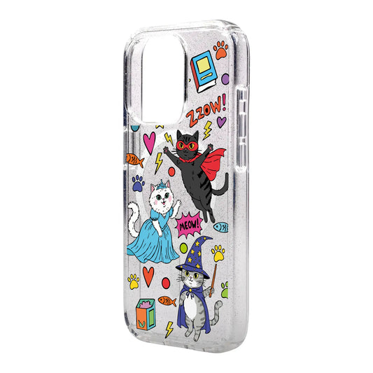FANTASTIC CATS-iPhone 14 Shiny Kılıf MagSafe Özellikli