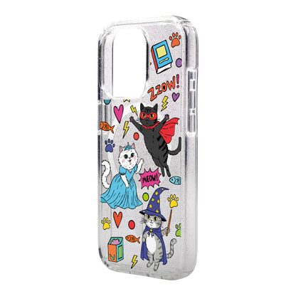 FANTASTIC CATS-iPhone 15 Plus Shiny Kılıf MagSafe Özellikli