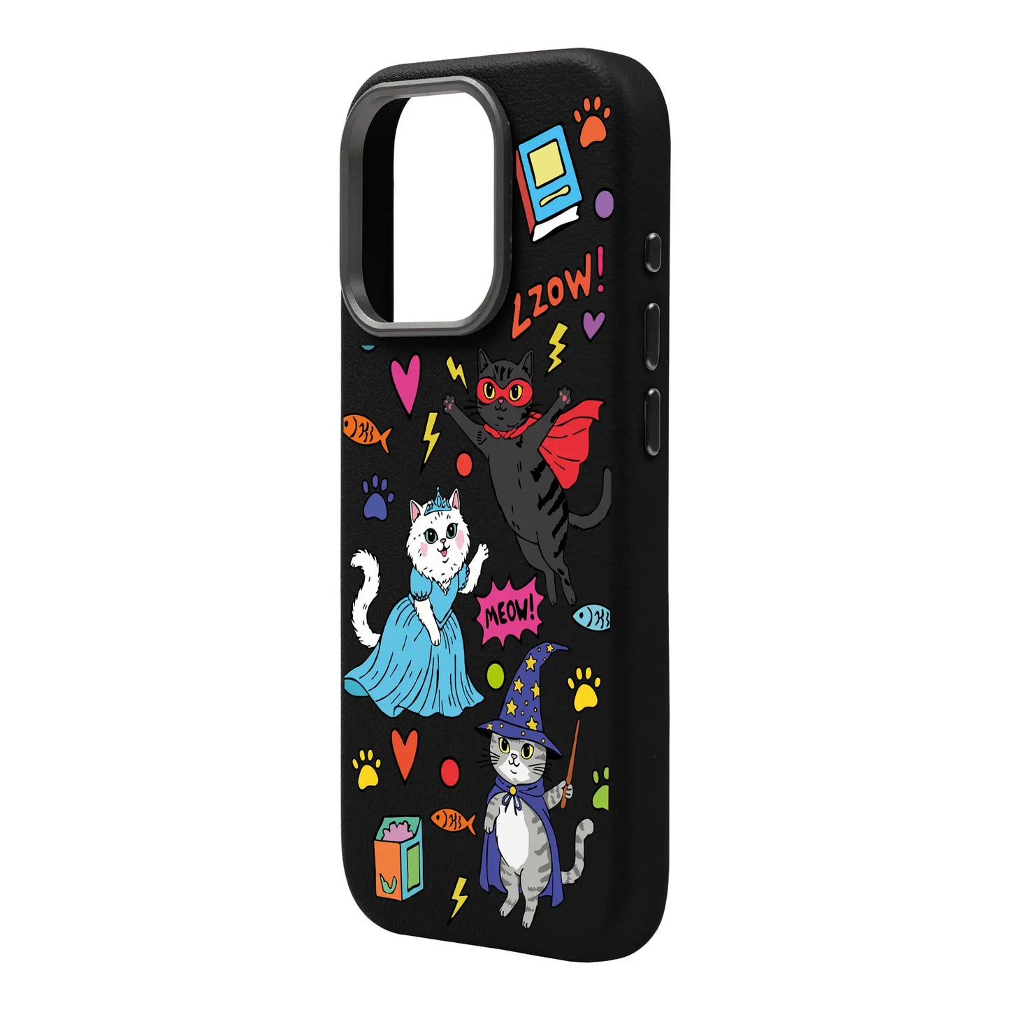 FANTASTIC CATS-Leather Premium Kılıf MagSafe Özellikli - iPhone 16 Plus