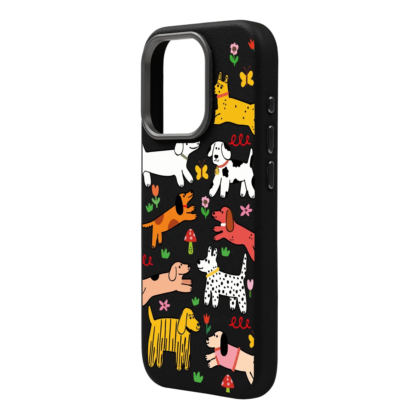 CHEERFUL DOGS-Leather Premium Kılıf MagSafe Özellikli - iPhone 15 Pro Max