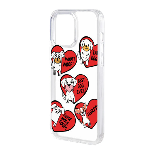 DOGS WITH HEARTS-iPhone 15 Solid Kılıf