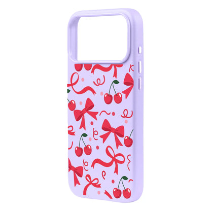 CHERRY RIBBON-Signature Leather Kılıf MagSafe Özellikli - iPhone 17