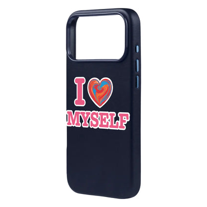 I LOVE MYSELF-Signature Leather Kılıf MagSafe Özellikli - iPhone 17