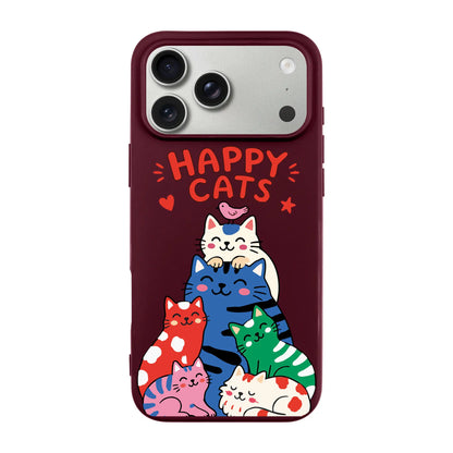 HAPPY CATS-Ultra Silikon Kılıf-iPhone 18 Pro Max