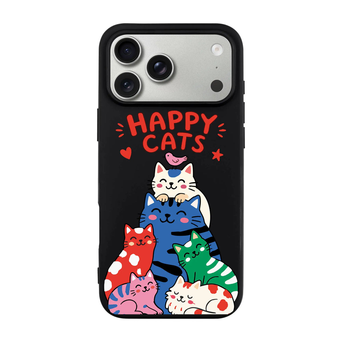HAPPY CATS-Ultra Silikon Kılıf-iPhone 18 Pro Max
