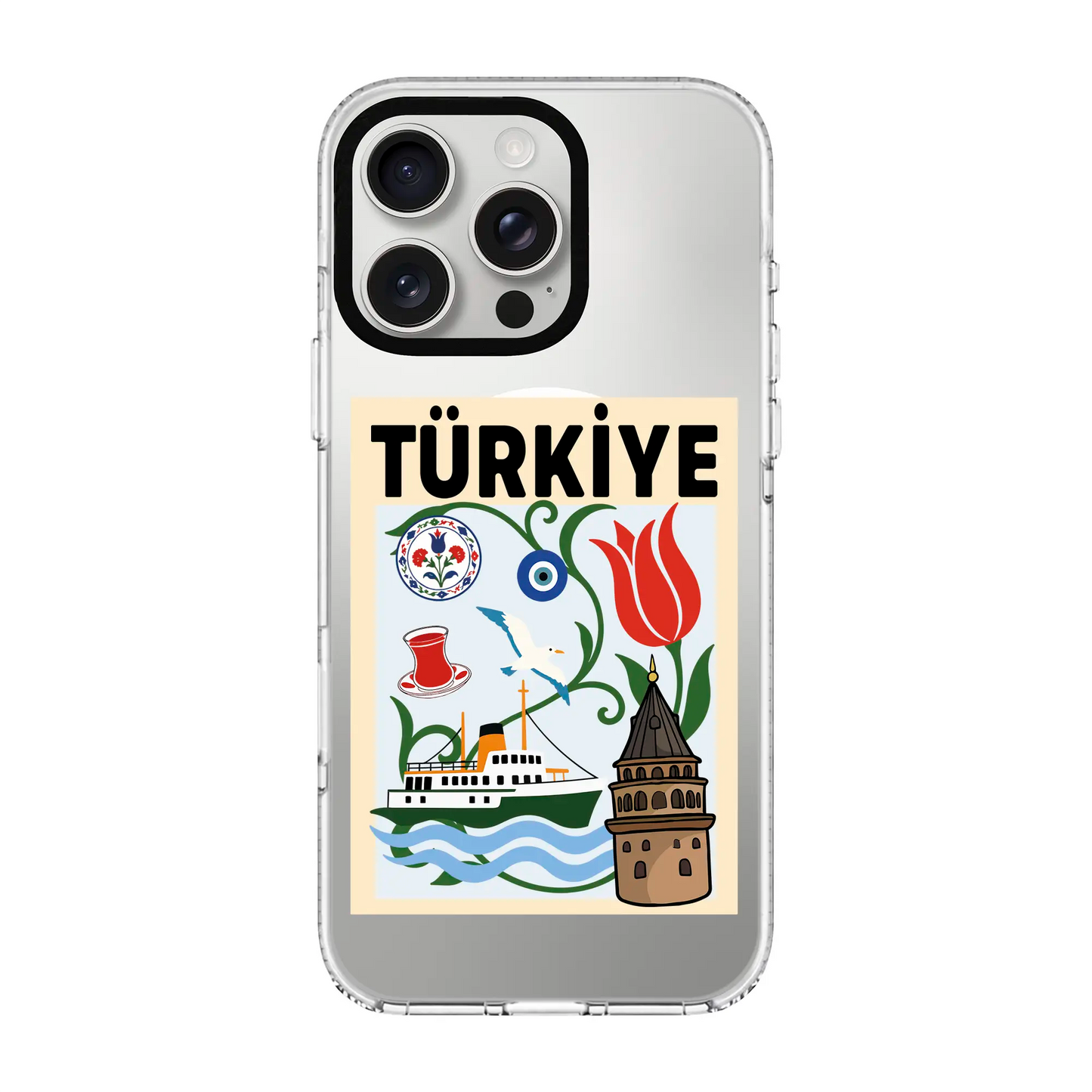 I AM TURKISH-Clear Kılıf MagSafe Özellikli - iPhone 16 Pro